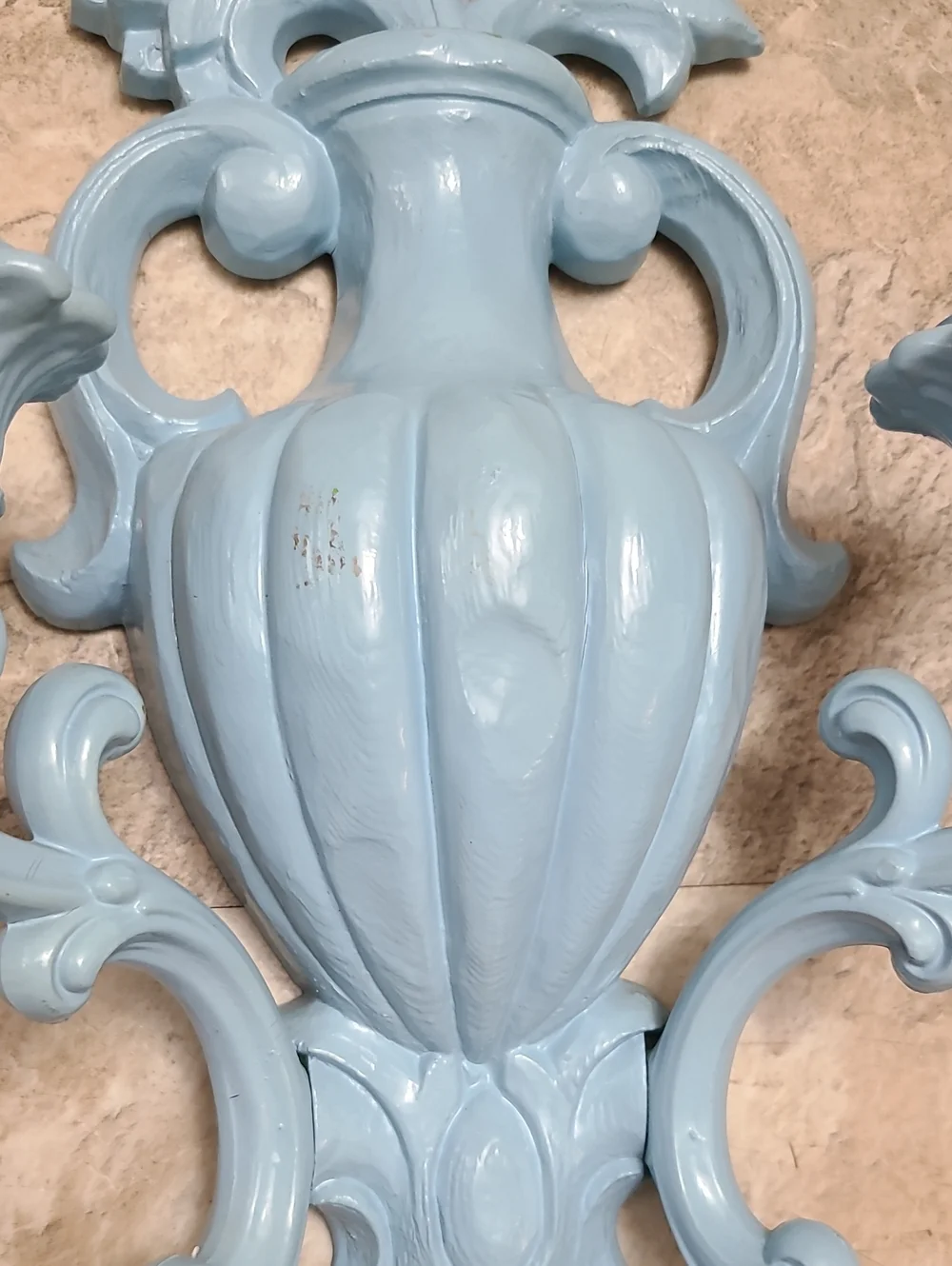 Vintage 1965 Homco Double Candle Wall Sconce Urn with Flowers Mid Century